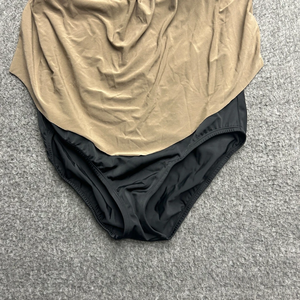 Traje de baño halter Venus de una pieza talla 14 acanalado negro topo Foto 2 de 4