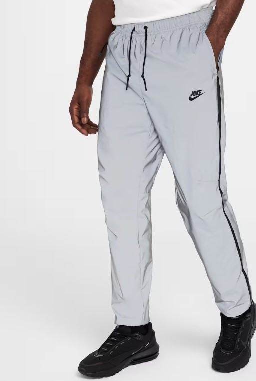 Pantalones reflectantes tejidos Nike Tech ropa deportiva negros para hombre talla S nuevos
