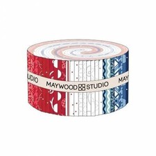 Kimberbell Basics STAR SPANGLED 40 Jelly Roll Strip 2.5" Quilt Fabric Maywood