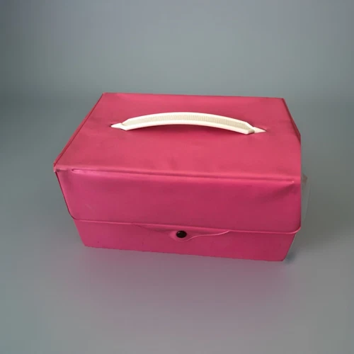 Vintage Barbie Vinyl Pink Storage Travel Case