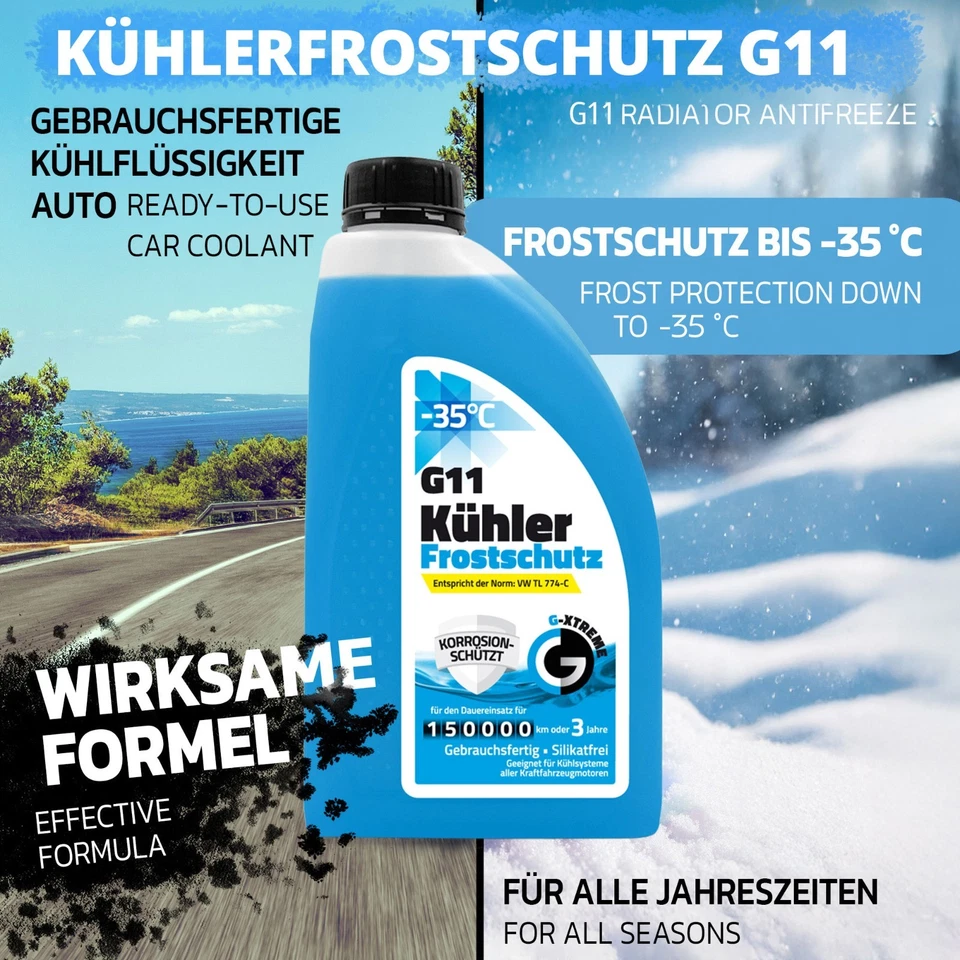 Kühlerfrostschutz G11 | G12 | G13 – Kühlmittel Konzentrat & Fertigmischung 1L/5L - Bild 2 von 4