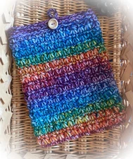 Small Handmade Crocheted Book Sleeve ~ Book Cover ~ Kindle Sleeve