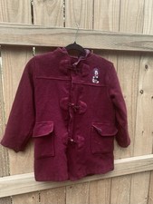 Disney Store Minnie Mouse Girls 10/12 Wool Coat