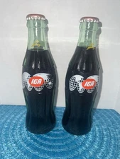 IGA 65th Anniversary Commemorative Coca Cola Glass Bottle 1991