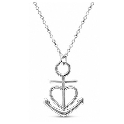 Anchor Heart Necklace for Women Ginger Lyne Collection Sterling Silver Gifts ...