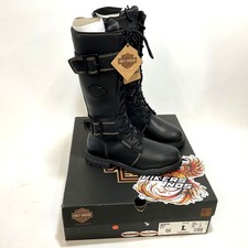NEW Harley Womens Size 7 Belhaven 14" Black Waterproof Motorcycle Boots D87299-7