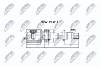 Gelenksatz Antriebswelle NTY NPW-TY-011 FüR Toyota Verso RAV Previa Camry 3 2