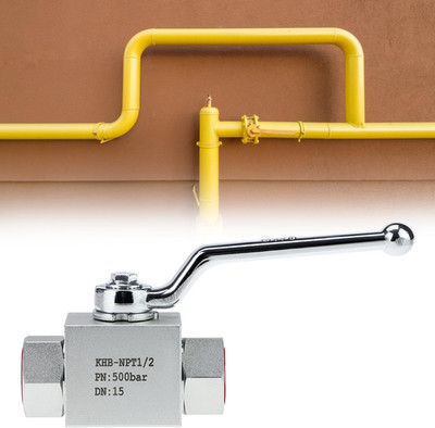 Hydraulic Ball Valve 1/2 NPT 7250 PSI 2 Way Shut-Off Valve High Pressure