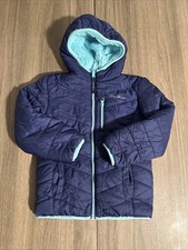 Eddie Bauer Kids Reversible Puffer Fleece - Jacket Purple Ombre, Size XS 5/6