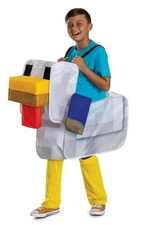 Minecraft Movie Chicken Jockey Child Kids Halloween 3D Pop Out Costume FITS ALL