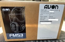 Avon Protection FM53 Twin Port Ce Mask Respirator Size Large with Carry Bag New