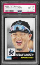 2020 Topps Living Set # 314 JORDAN YAMAMOTO Rookie GEM MINT PSA 10 Miami Marlins