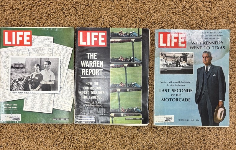 Lot Of 3 Vintage LIFE Magazines - Kennedy Assassination