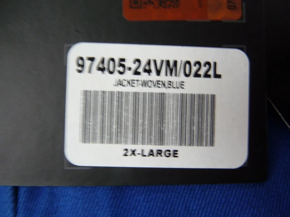 Chaqueta Harley-Davidson Hombre XXL Azul Negro Algodón Parche Motociclista Logo 97405-24VM NUEVA CON ETIQUETAS Foto 4 de 4