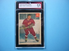 1954/55 PARKHURST NHL HOCKEY CARD #55 TONY LESWICK KSA 5.5 EX+ SHARP!! PARKIE