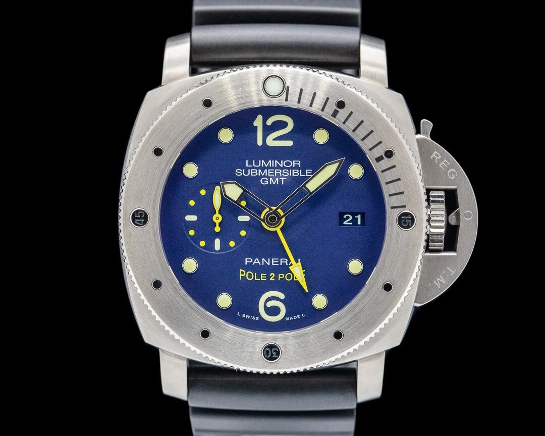 Panerai PAM00719 Luminor Sommergibile 1950 3 Giorni GMT Titanio "Palo 2 Poli"