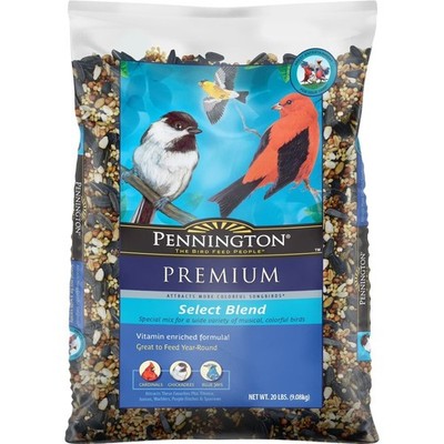 Dry Wild Bird Feed and Seed Premium Select Blend for Wild Birds 20 lb Bag