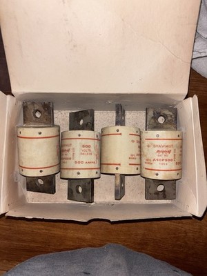 4× Shawmut A50P500 Fuses 500A 500V NOS