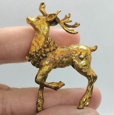 Vintage Deer Figurine Miniature Reindeer Animal Statue Collectible Ornament