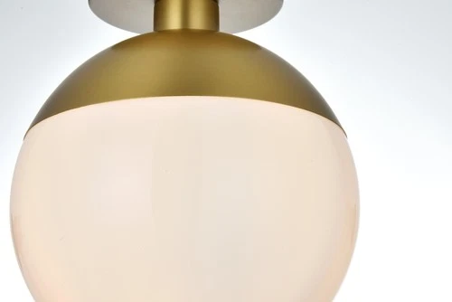 Elegant Lighting LD6062 Eclipse 10"W Semi-flush Globe Ceiling - Gold - Picture 6 of 10