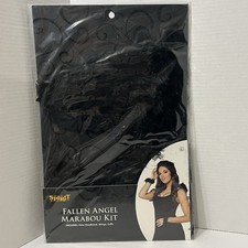 Spirit Halloween Fallen Angel Marabou Angel Kit-Halo Headband Wings Cuffs 15 