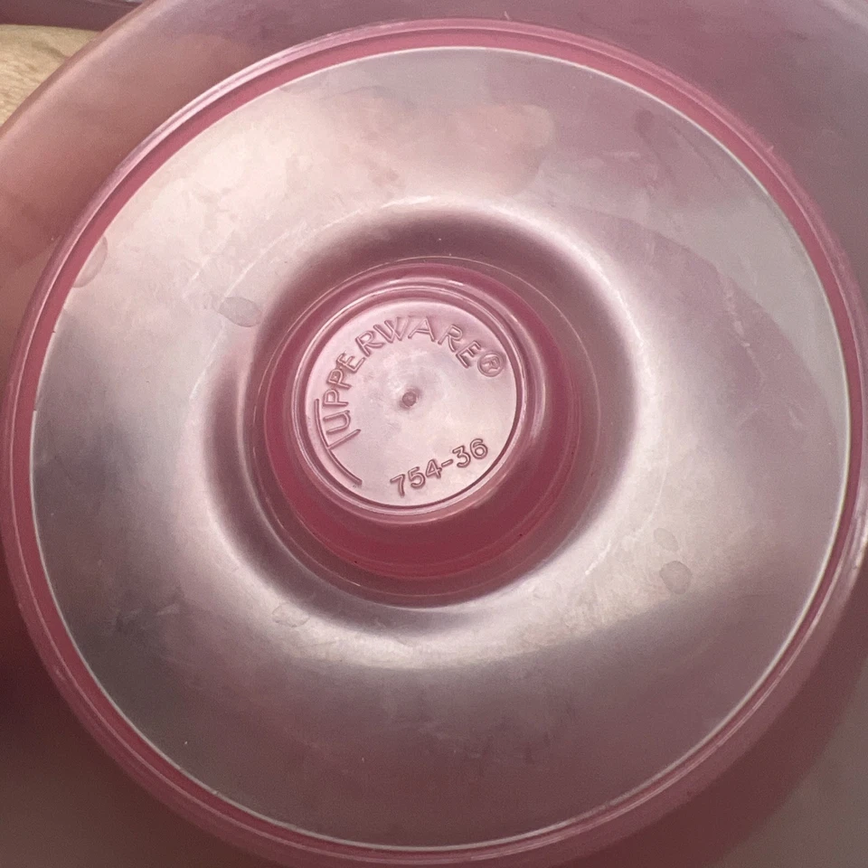 Lot 6 Vintage Tupperware PINK Dessert Sundae Cups Retro Kitchen Pedestal - Image 4 of 4