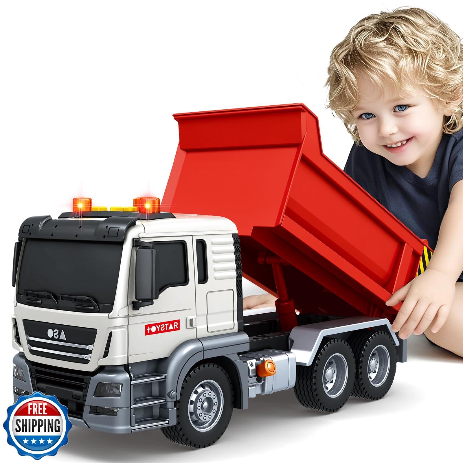 Bstoyder Large Dump Truck Toy for Boys Ages 3-8 Years Old