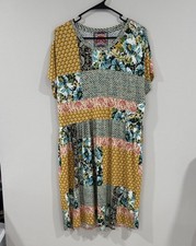 New Johnny Was Paisley Boho Relaxed Fit Shift Printed Shift Dress Size Large