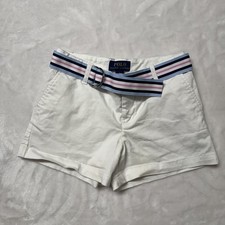Polo Ralph Lauren Little Girls Tissue Chino Shorts Deckwash White Size 6