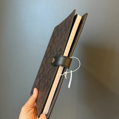 Coach Pencil Case CZ206 / Notebook 222 Walnut/Black Choose 1 Item