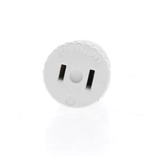 Leviton 758W White Lampholder Keyless Medium Base Outlet Polarized Adapter 660W