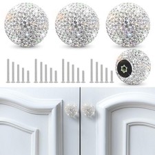 Soleebee 4 Pcs Bling Drawer Knobs,Decoration Dresser Cupboard Knobs,Bling Cry...