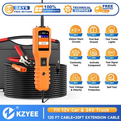 KZYEE KM10 12V&24V PowerScan Circuit Tester Electrical Probe Diagnostic Tool