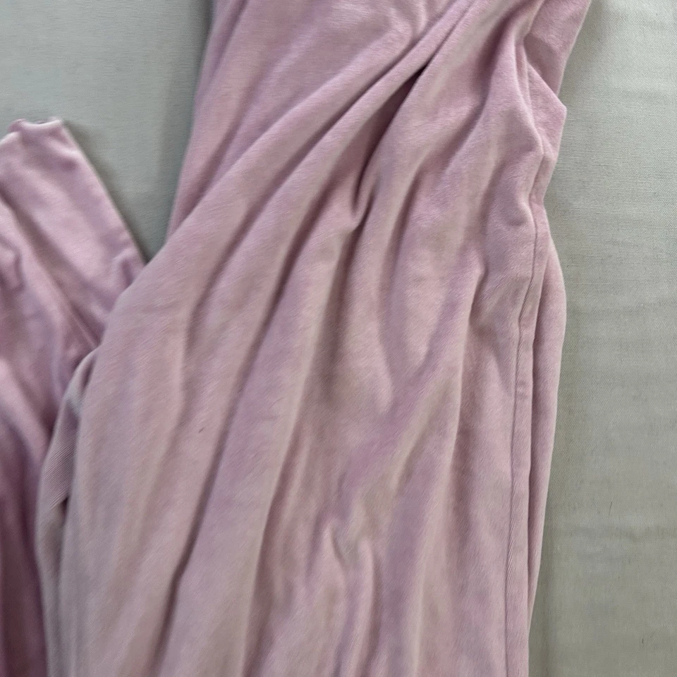 Calça lounge feminina Juicy Couture tamanho XL rosa pull on lã logotipo roupa de dormir - Imagem 3 de 4