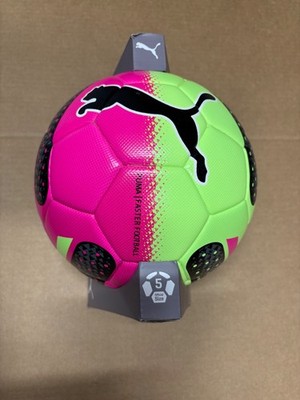 SOCCER BALL-PUMA-SIZE 5-GREEN,PINK,BLACK IN COLOR-IN THE BOX-