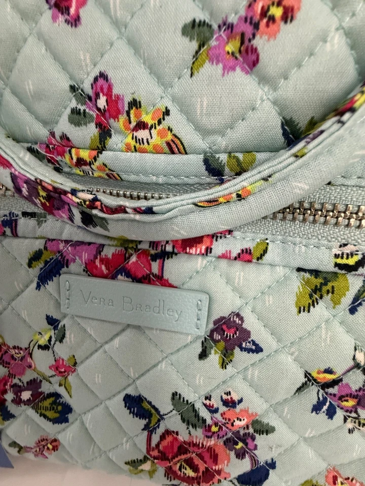 VERA BRADLEY Icónico Bolso Compacto de Fin de Semana RAMO DE AGUA NUEVO CON ETIQUETAS RARO RETIRADO Foto 3 de 4