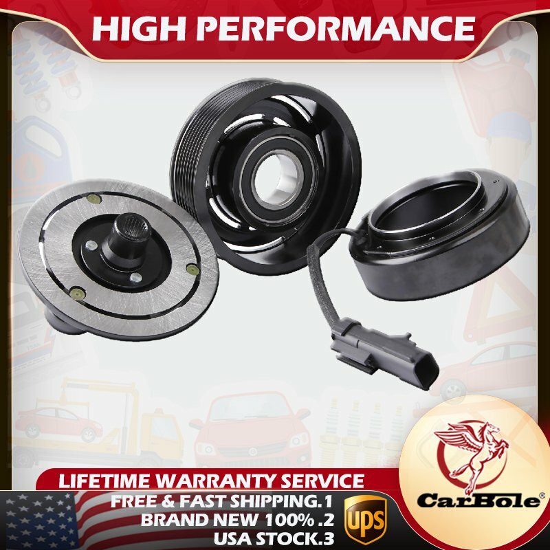 CarBole A/C Compressor Clutch Kit – For Dodge Ram 2500 3500 L6 5.9L 6.7L Cummins Diesel – HS18 12V 8 Groove