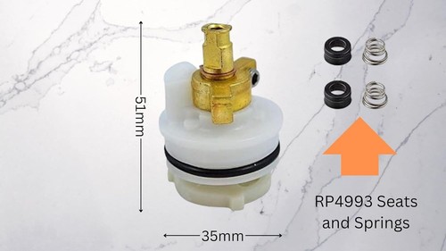 Kit de reparación compatible RP1991 para cartucho de ducha con asientos y resortes RP4993 - Imagen 6 de 6