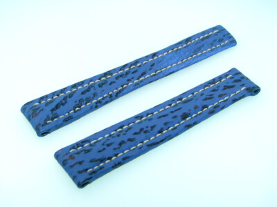 Breitling Band 932Y 16mm Hai blau blue azul Strap Shark für Faltschliesse 16-05