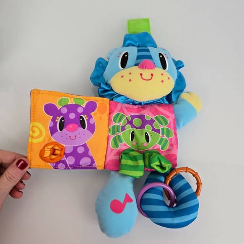 Playskool Let's Play Together Picture Puppet Story Blue Lion Baby Soft Book Toy - Picture 3 of 4