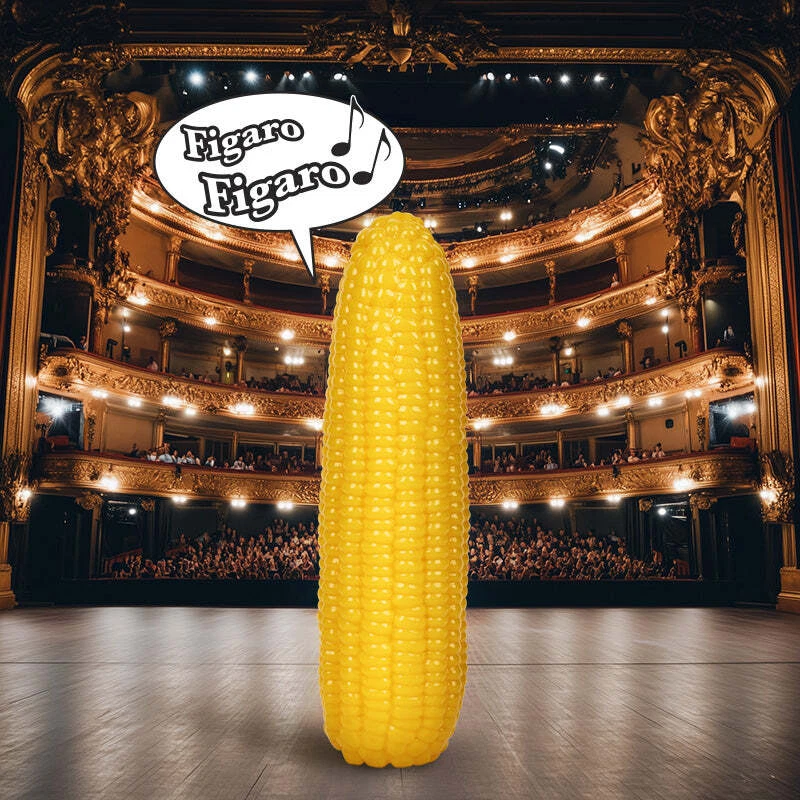 🌽 Ópera Cantando Maíz - Divertido Regalo Mordaza, Juguete Musical, ¡Figaro! - Archie McPhee Foto 2 de 3