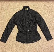 NEW Barbour Flyweight Cavalry Quilted Jacket in Navy - Size US 4 #SJ962