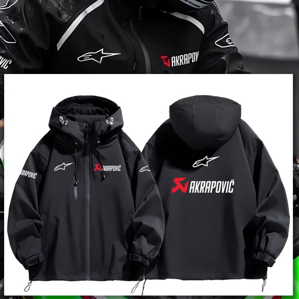 Exhaust Pipe Akrapovic Sports Suit Zipper Hooded Jacket Tracksuit Sweatshirt