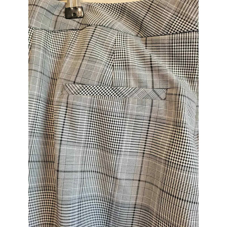 Pantalones de vestir halógenos para mujer talla 8 a cuadros pierna ancha recortados Foto 3 de 4