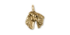 Kerry Blue Terrier Jewelry 14k Gold Handmade Kerry Blue Terrier Charm  KB2-CG