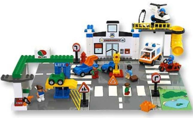 LEGO EXPLORE La Ville Traffic City Duplo vintage doté de véhicules roulants à friction