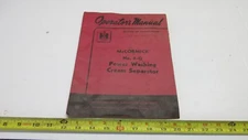 Old IHC McCormick-Deering Cream Separator  3 G   Power Washer  Manual