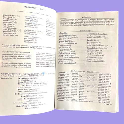 The Urantia Book (2001) PB VG Philosophy Religion Spirituality See Photos - Foto 3 di 4