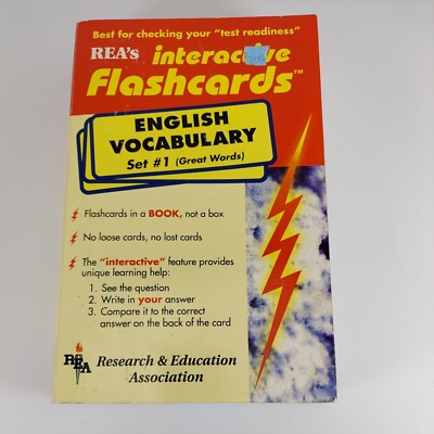 REA's Interactive Flashcards English Vocabulary Set #1 Great Words 1999, PB