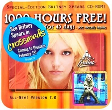 BRITNEY SPEARS America Online Collectible / Install Disc AOL CD, SPECIAL EDITION